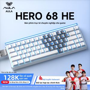 Bàn phím AULA | HERO68HE trục từ có dây phù hợp cho game thủ Esports và game FPS.