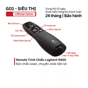 Bút Trình Chiếu R400Nút Laser ĐỏNút Điều Khiển Trình Chiếu Trực Quan: Các Nút.Chức Năng Hiển Thị Dung Lượng Pin.Phạm Vi Hoạt Động Không Dây 15M