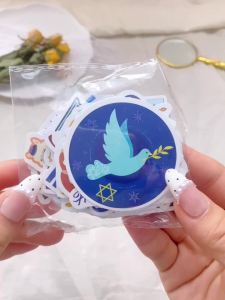 50pcs Hanukkah Stickers PVC Suitable For Suitcases Gift bags Water bottles Notebooks and Office sticker