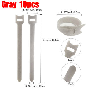 10-100PCS Nylon Cable Ties 15CM Organizer Wire Winder Hook Loop Strap on Charging Cable Earphone Mouse Cord Office Management