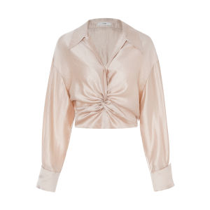 White V-neck blouse