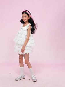 LOVESASAKIDS | Ballet Style Tulle Short Blouse with Bow