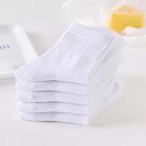 3-16 Years old Kids Middle Tube Sock Four Seasons Cotton White Children Socks Boy Girl Fashion Breathable Sports Socks