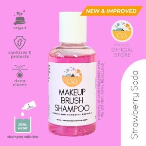 MUGURU Strawberry Soda 75ml Ultimate Deep Cleaner Shampoo Makeup Brushes sponges puffs