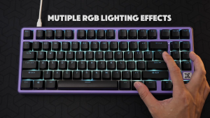 Hoàng Gia Kludge RK X87 Blackberry Mousse 88 Key 80% RGB với Gasket Bàn phím cơ có dây