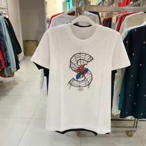 Marvel Spider-Man Movie Short Sleeve T-Shirt Cotton Spider-Man Loose Casual Half Sleeve Trendy Short Sleeve Casual Half Sleeve