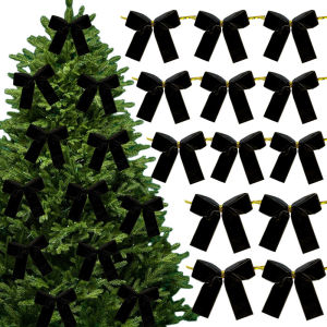 12pcs  Christmas Bow Decoration Christmas Tree Hanging Ornaments Bowknot For Xmas Wreath New Year 2025 Navidad Gifts Bow