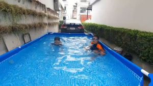 55 สีน้ำเงิน Intex 28273 สระขา 4.5 x 2.2 x 0.84 ม. แถม ผ้าคลุมสระ คลินิก ราคาที่สุด สำหรับแท้