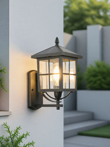Outdoor Waterproof Solar Powered Wall Lamp European Style Villa Exterior Balcony Garden Gate Terrace Wall Lamp IP55