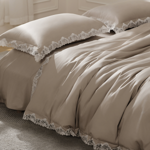 YINSANG | Long Staple Cotton 100% Cotton French Lace Bed Sheet Set