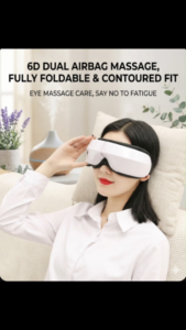 Smart Eye Massager Heat Vibration 6D Airbag Temple Massage Wireless Bluetooth Music Eye Care Mask