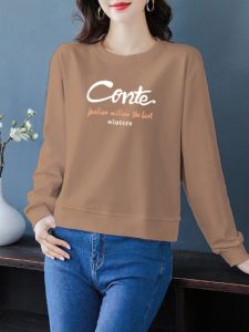 ผู้หญิง Pure ผ้าฝ้าย เสื้อยืดแขนยาว ฤดูใบไม้ผลิ ฤดูใบไม้ร่วง ใหม่บาง ลำลอง หลากหลาย พรางหุ่น ผ้าคลุมเนื้อ เสื้อชั้นใน