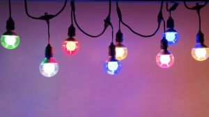 ไฟประดับ LED 7W สำหรับคริสต์มาสและหลอดไฟตกแต่งบ้าน แต่งร้านอาหาร งานวัด ปิงปอง ขั้ว E27 ชุดลง 7 วัตถุประสยาม