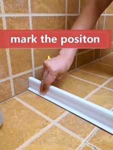 【Ready Stock】Shower Door Dam Water Stopper Dry and Wet Separation Silicone Water Barriers Floor Partition Strips for Bathroom Kitchen 50-200cm