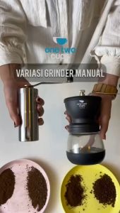 COD One Two Cups Alat Penggiling Kopi Manual Coffee Grinder Adjustable - CF4146 / Penggiling kopi super halus rumahan manual 1 set serbaguna portable / heler mesin alat penggiling penghancur beras kopi bumbu bulat mentah basah mini murah