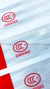 10PCS Stiker Merah Putih Sticker Safety Reflective Luminasi Mobil Motor