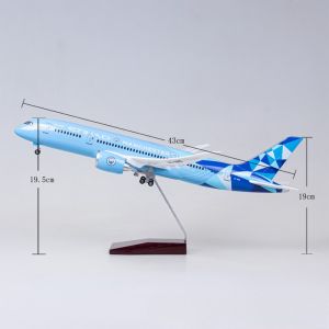 43cm Collectible Aircraft Etihad Manchester B787 Diecast Resin Airplane Model Kit for Adult Aviation Souvenir Gift or Plane Toy