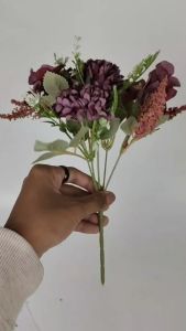 Pom-Pom Vintage Cabang 5 Bunga Anyelir carnation artifisial Imitasi  / Dekorasi Pelaminan atau Wedding / import home decor / dekorasi ruangan Bunga plastik palsu artificial dekorasi termurah