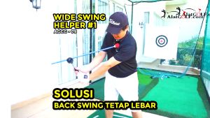 Wide Swing Helper Golf1 dengan Correct Grip Position