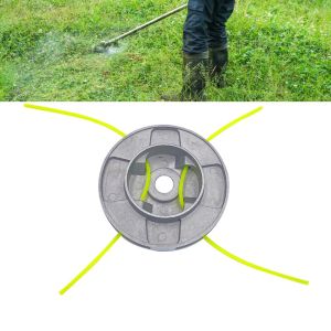 Dudukan Senar Mesin Potong Rumput Aluminium Trimmer Head Mesin Potong Rumput Aksesoris - 4 Pcs Senar Pemotong Potong Rumput Nylon Trimmer Line