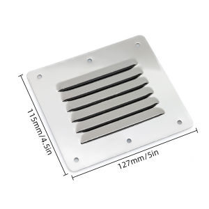 RYSJM | Ventilation Cover 316 Stainless Steel Marine Hardware Air Louver Vent Square Boat Vent Grille Louvered Ventilator Cover