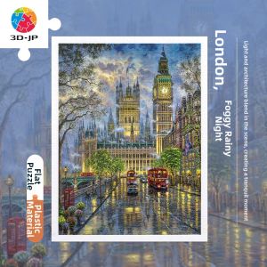 3D-JP | Adult London Rainy Night Jigsaw Puzzle 1200 Pieces