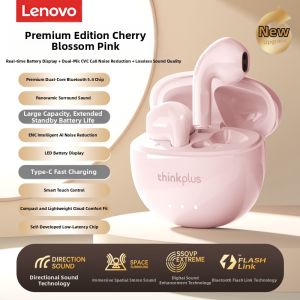 Lenovo | Bluetooth Wireless Noise-Canceling Semi-In-Ear Headphones