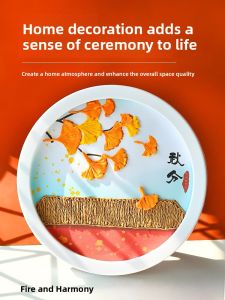 Snowy Winter Solstice DIY Handcraft Material Kit Childrens Kindergarten Activity Traditional Heritage Twenty-Four Solar Terms round Disk Painting