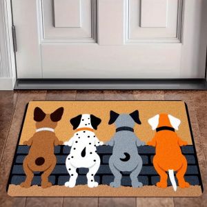 Thảm Trải Sàn Hình Chó Hoạt Hình VIKAMA Chất Liệu Flannel Chống Trơn Phong Cách Hiện Đại Trang Trí Nghệ Thuật Thú Cưng Dùng Cho Cửa Ra Vào Phòng Ngủ Phòng Khách Trang Trí Nhà Cửa