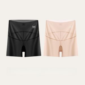 Miiow | High-Waist Womens Safety Pants Ultra-Thin Ice Silk Breathable Seamless Base Layer Pants Two-In-One Summer 2025 New Arrival