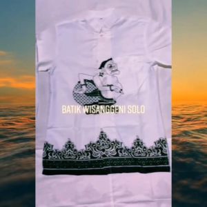 Baju Muslim Pria Dewasa Kemeja Batik Lengan Panjang Pendek Setelan Sarung Celana Hem Cowok Baju koko Murah Terbaru Casual Formal Pakaian Adat Pria full furing Fashion Modern Batik Wisanggeni Solo Motif Putih Semar