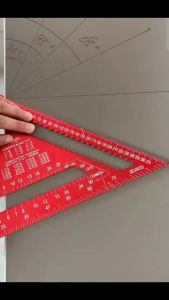 Thước Đo Góc Tam Giác Hợp Kim Nhôm 7 Inch Dụng Cụ Đo Cho Thợ Mộc Đo Inch & Mét Thước Êke Tốc Độ Cao Dùng Trong Chế Tác Gỗ