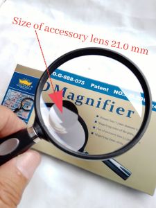 8 D Magnifier  73 mm + 21 mm แว่นขยายมือถิอ