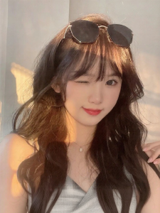 MENGSIQIAN | Curly Wavy Full Wig with Airy Bangs 100% Human Hair
