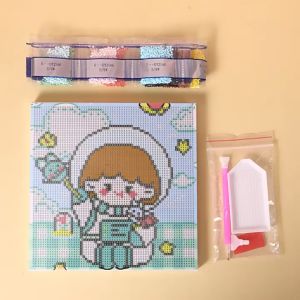 TAIYO Mainan Anak DIY Diamond Painting Karakter Bingkai Kayu Stiker Edukasi Kreatif