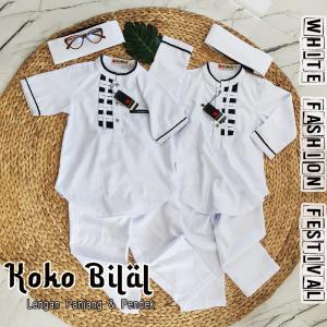 Koko Putih Anak Bilal Lengan Panjang & Pendek