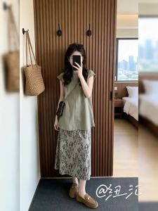 NIUVIES | Green Floral Dress
