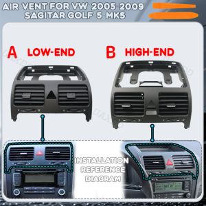 Ac Air Conditioning Assembly Ventilation Equipment Automotive Grille Vent Outlet Kit For VW 2005-2009 Sagitar Golf 5 Mk5 Nozzle