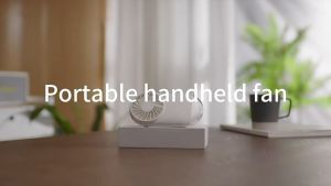 Ultra Slim Portable Fan Elegant 4 Speed Desk Stand With Night Light