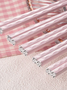 Antibacterial Chinese Style Alloy Chopsticks Anti Slip High Temperature Resistant Attractive Home Dining Utensils Gift Set