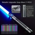 Light Gravity Sensor Upgraded Metal Laser Sword 2-in-1 15 Color Rechargeable Luminous Party Toy. 