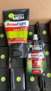 PAKET ! Garnier Men Acno Fight Facial Foam 100 ml + Garnier Acno Fight Super Serum Gel 7 ml