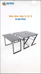 Bàn Làm Việc Văn Phòng Thiết Kế Chữ U/K/Z 60x120cm - Chính Hãng Qui Phúc - Gỗ MDF Chân Sắt Sơn Tĩnh Điện Chắn Chắn