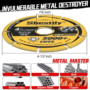Sbestily 1PC 115mm Diamond Cutting Disc Carbide Cutting Wheels For Angle Grinder Metal Rebar Steel Cast Iron INOX Cutting