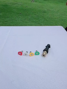 4000 PSI Karcher Adaptor To 1/4" Quick Connect With 5 Sprayer Nozzles For K2 K3 K4 K5 K7 High Pressure Wash Water Gun