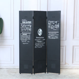 American Style Loft Creative Industrial Wind Screen Partition for Restaurant Bar Office Iron Art Vintage Folding Screen