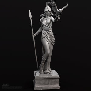 Height 50mm 75mm 90mm Greek Super-Walkland Resin White Mold TD-6452/3D