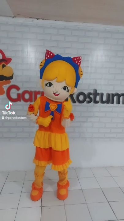 Kostum maskot badut layla mobile legend kuning cantik dewasa costume lucu