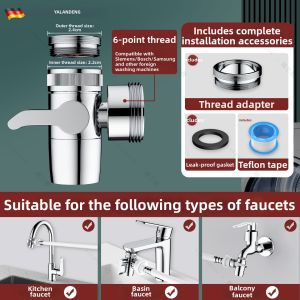 YALANDENG | Splitter Multi-Function Faucet Adapter