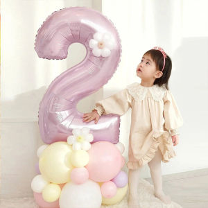 Balloon Birthday Party Decoration Cute Cartoon Baby Girl 2nd Anniversary Celebration Scene Arrangement Living Room Decor